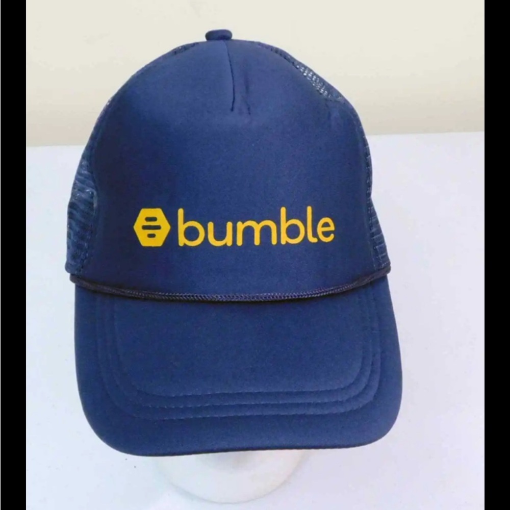 Bumble Dating App Blue Trucker Hat Unisex Cap Adjustable